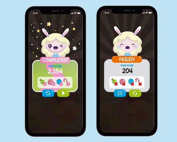 Candy Match 3 Game Assets Graphics in Illustrations - product preview 1