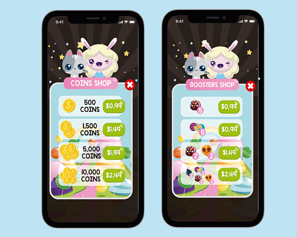 Candy Match 3 Game Assets Graphics in Illustrations - product preview 5