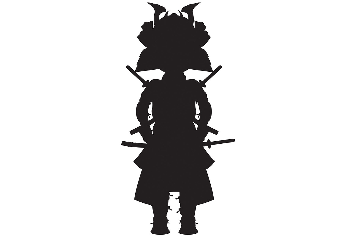Samurai Warrior Silhouette in Illustrations - product preview 8