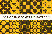 Set of 10 geometric patterns
