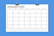 11 x 17 Inch Modern 2021 Calendar