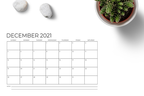 11 x 17 Inch Modern 2021 Calendar in Stationery Templates - product preview 4