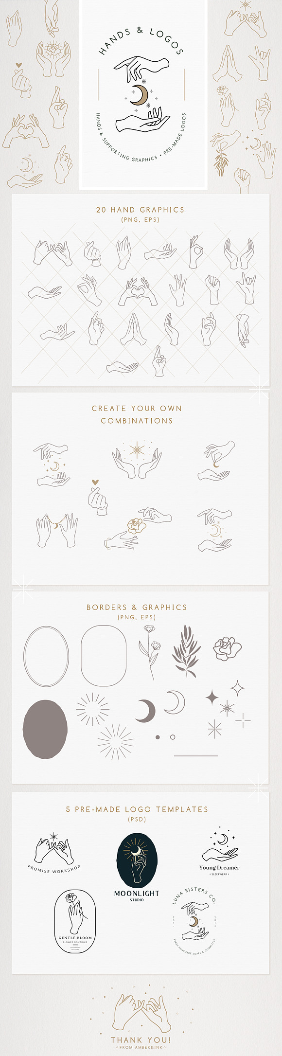 20 Hands & Logo Templates in Logo Templates - product preview 11