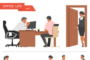 Office life & business icons. Vector