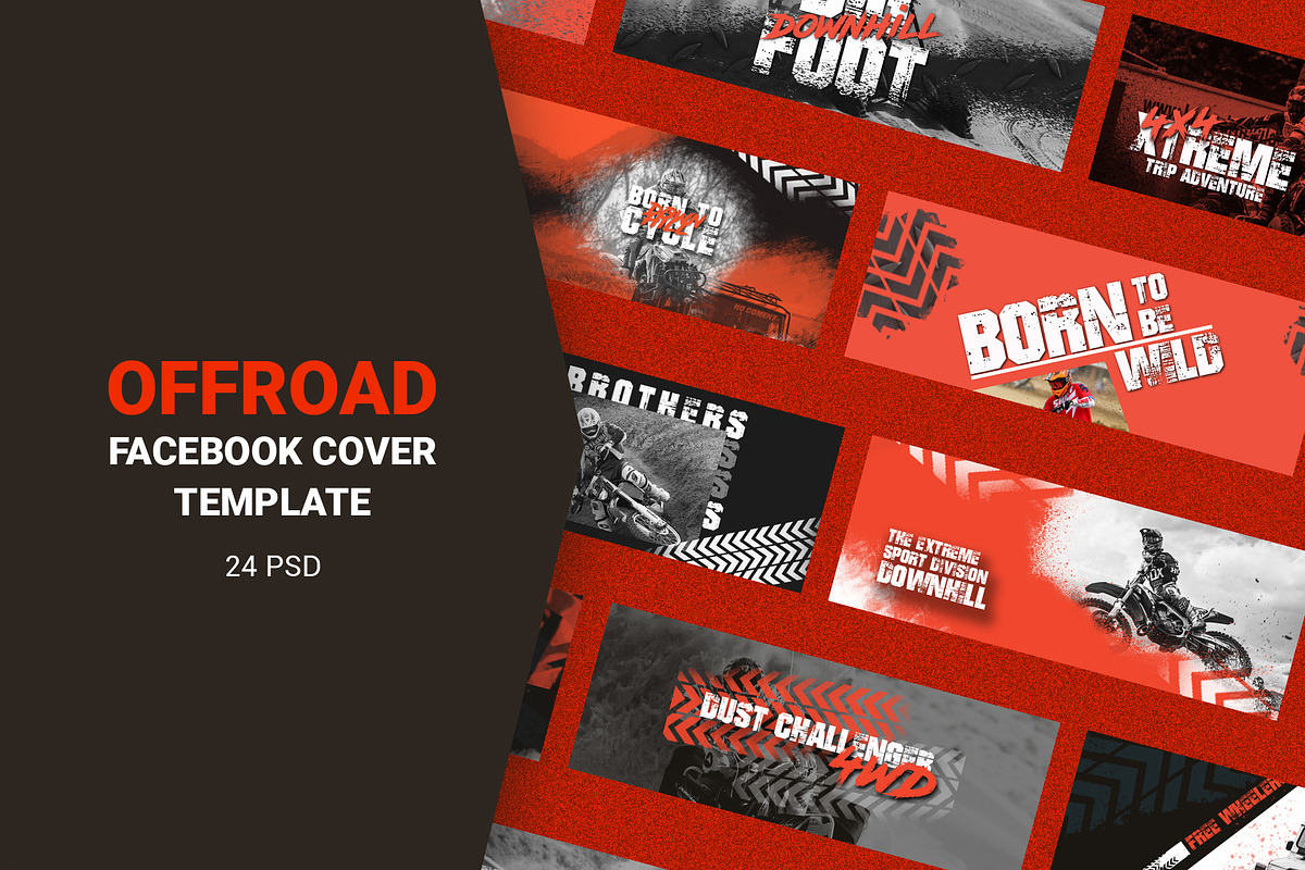 Offroad Facebook Cover Templates in Facebook Templates - product preview 8