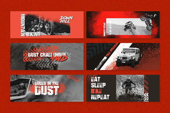 Offroad Facebook Cover Templates in Facebook Templates - product preview 3