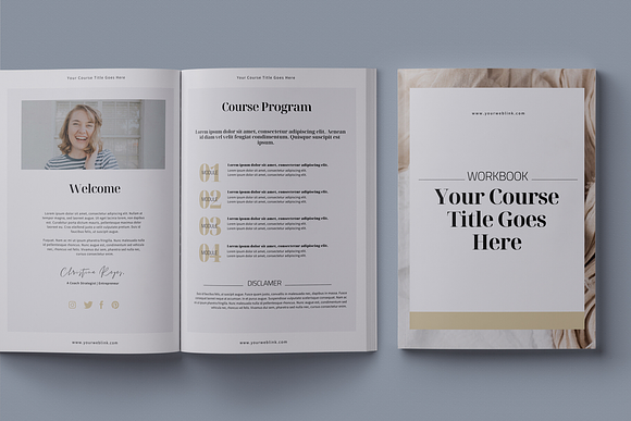 eCourse Workbook Canva template in Magazine Templates - product preview 1