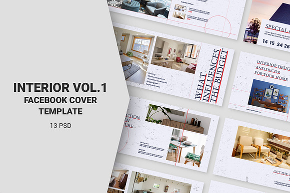 Interior Vol.1 Facebook Cover in Facebook Templates - product preview 6
