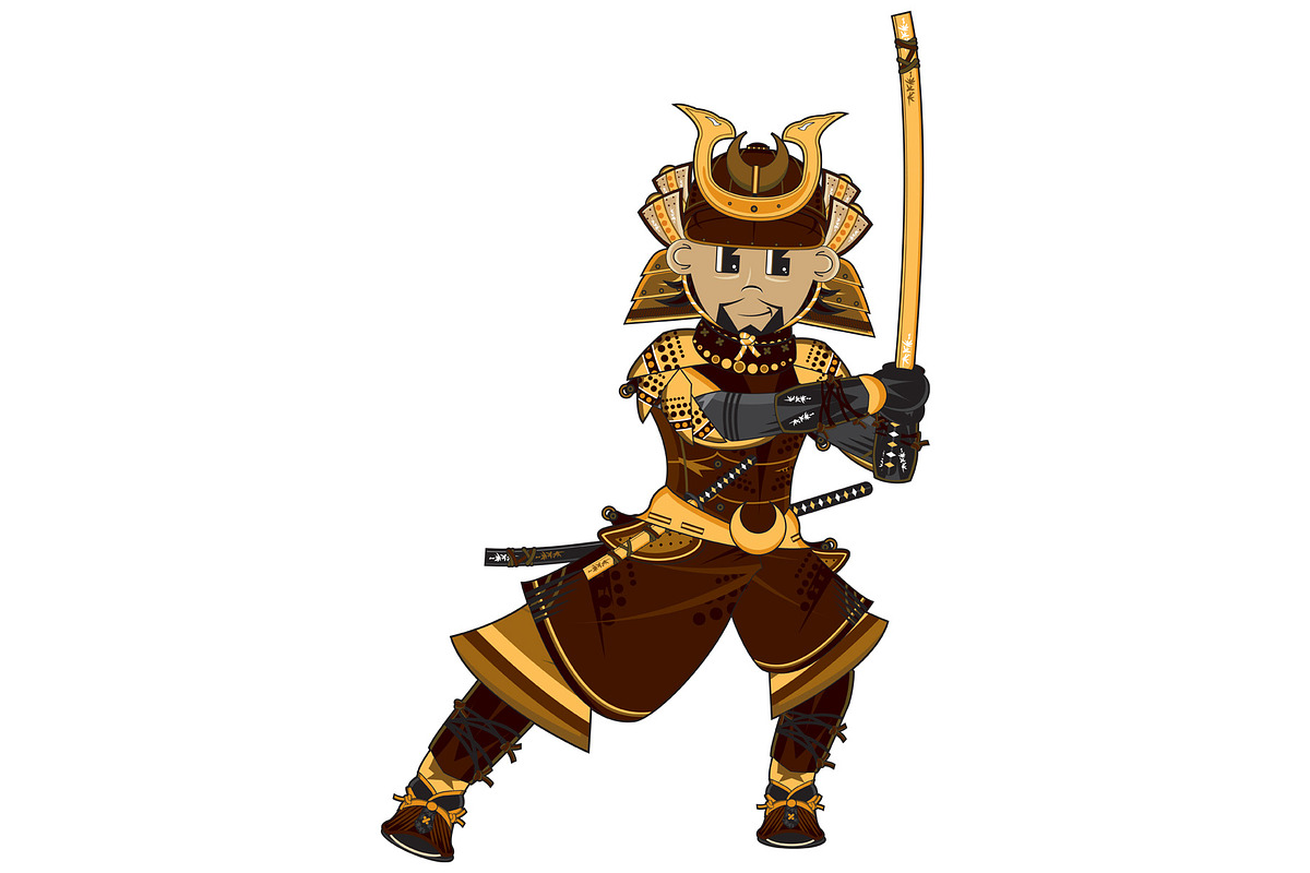 Fierce Samurai Warrior in Illustrations - product preview 8