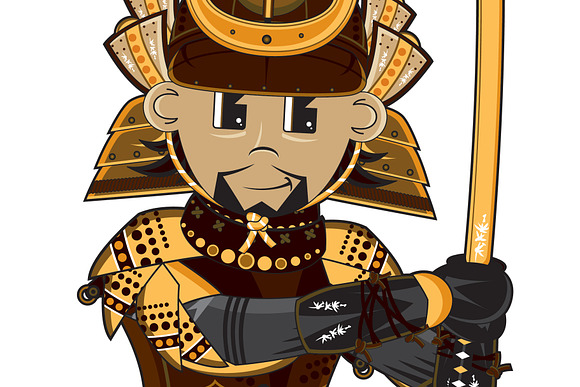 Fierce Samurai Warrior in Illustrations - product preview 1