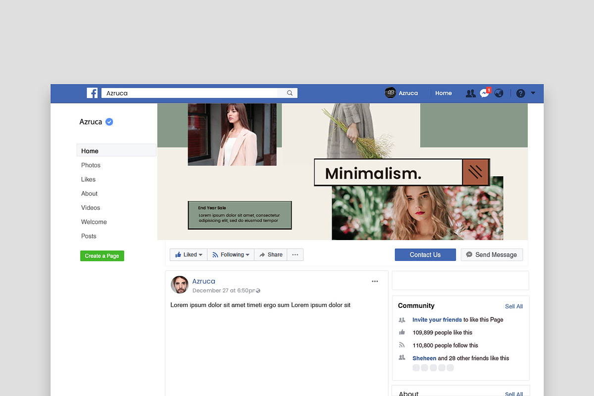 Fashion Vol.1 Facebook Cover in Facebook Templates - product preview 8
