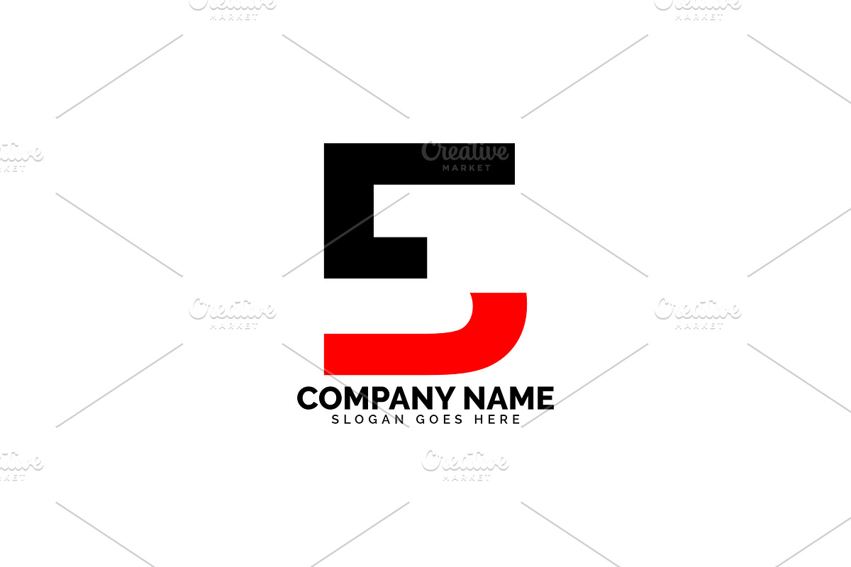 number five letter logo in Logo Templates - product preview 8