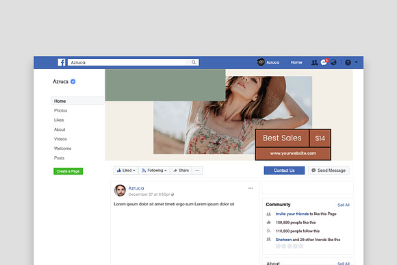 Fashion Vol.2 Facebook Cover in Facebook Templates - product preview 7