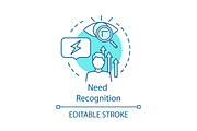 Need recognition concept icon