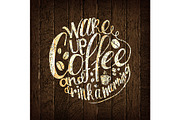 Coffee time. Lettering