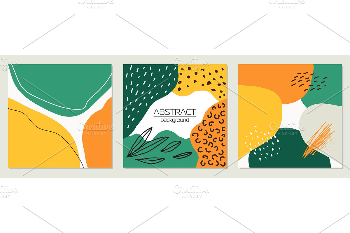 Creative trendy set of backgrounds in Illustrations - product preview 8