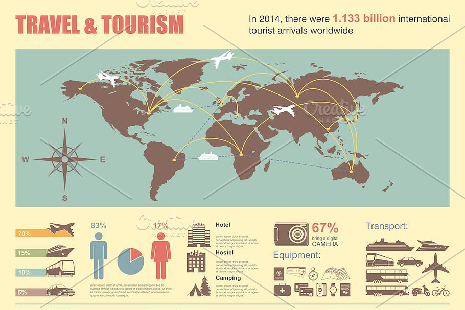 Travel vector infographic & icons in Illustrations - product preview 8