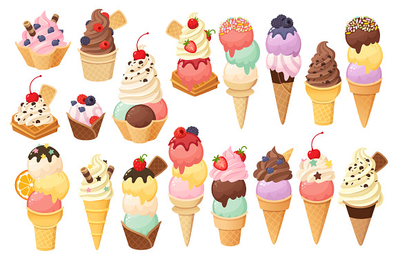 Ice cream constructor in Illustrations - product preview 2
