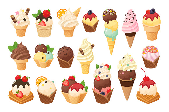 Ice cream constructor in Illustrations - product preview 3