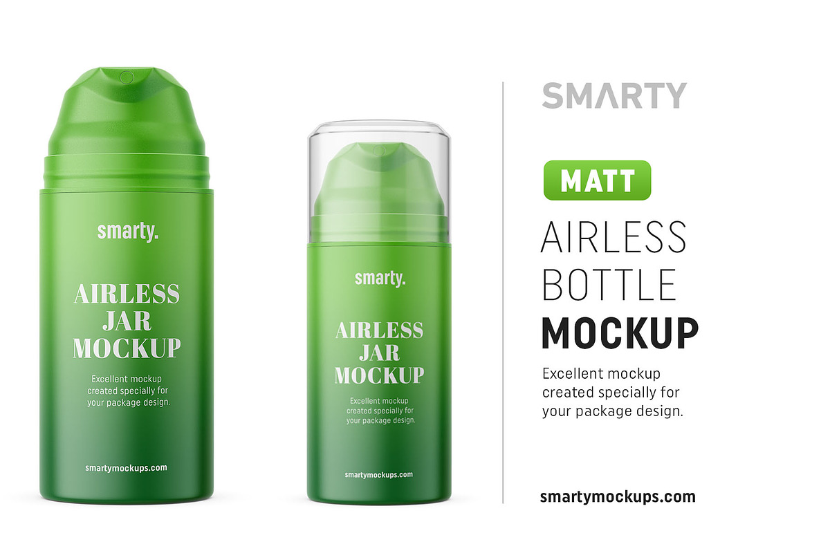 Matt airless bottle mockup in Product Mockups - product preview 8
