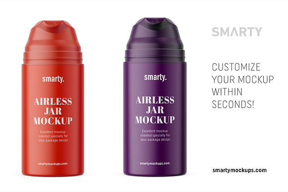 Matt airless bottle mockup in Product Mockups - product preview 2