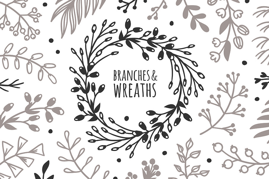 Branches and Wreaths in Illustrations - product preview 8