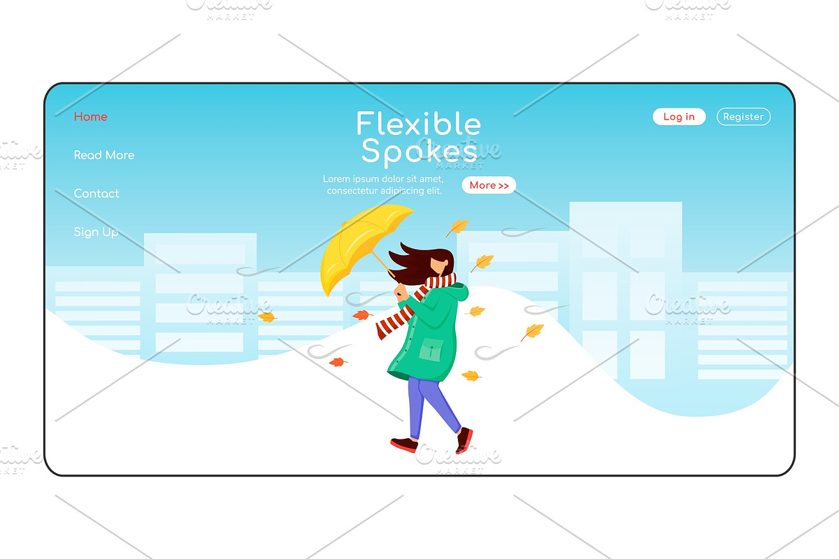 Flexible spokes homepage template in Landing Page Templates - product preview 8