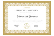 Certificate372. Diploma template