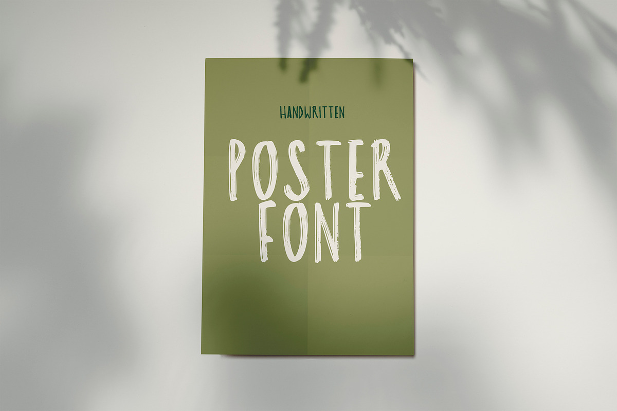 Poster Brush font in Fonts - product preview 8
