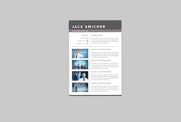 Jack Marketing Resume Designer in Resume Templates - product preview 3