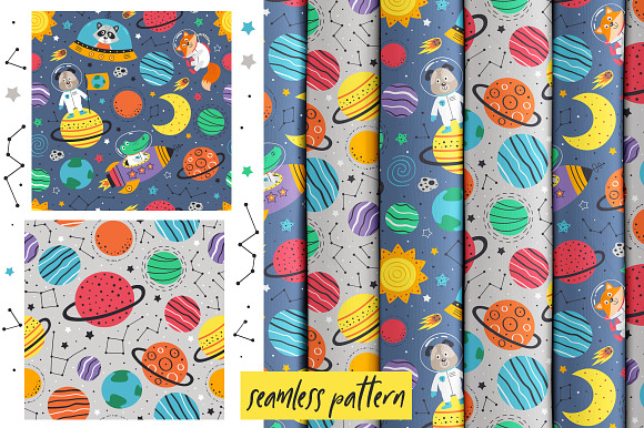 Space animals collection in Illustrations - product preview 4