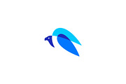 eagle falcon bird logo vector icon