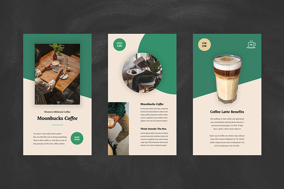 Coffee Shop Instagram Stories PPT in PowerPoint Templates - product preview 1
