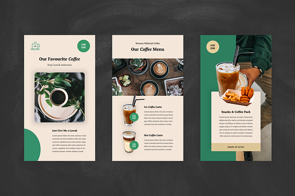 Coffee Shop Instagram Stories PPT in PowerPoint Templates - product preview 3