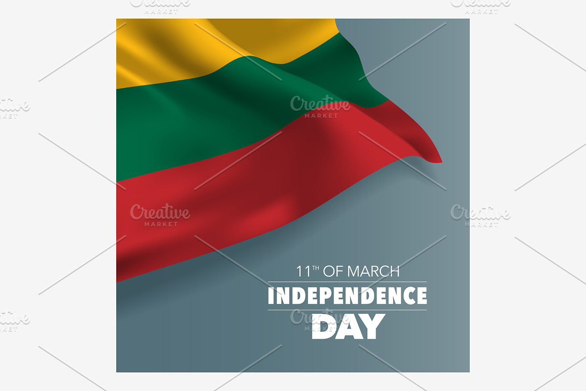 Lithuania independence day vector in Illustrations - product preview 8