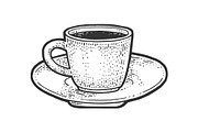 Coffee cup sketch vector