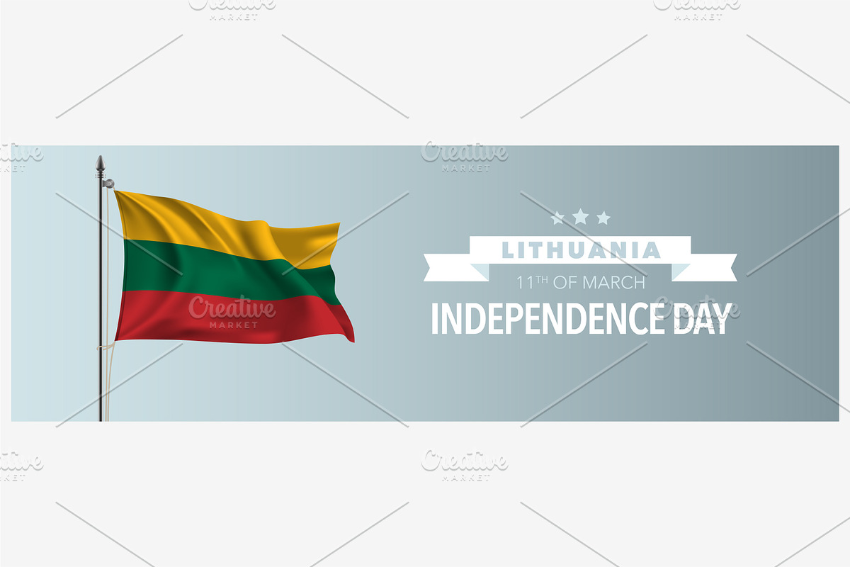 Lithuania independence day vector in Illustrations - product preview 8