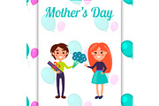 Mothers Day Postcard with Little
