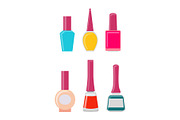 Bright Gel Nail Polishes in Glass