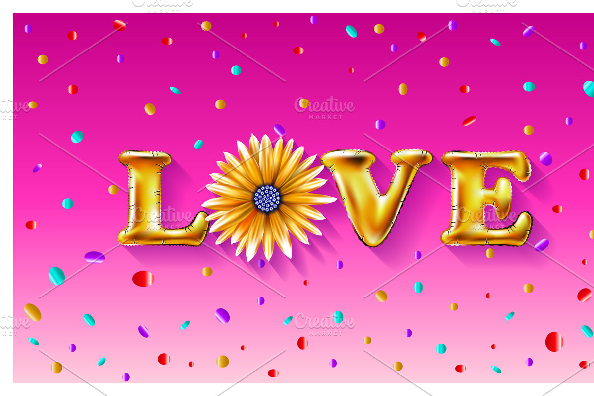 love balloons Valentines Day vector in Graphics - product preview 8