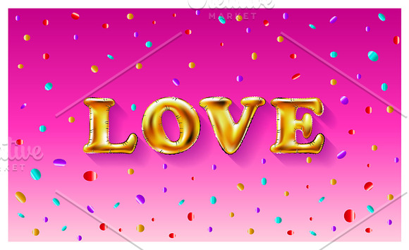 love balloons Valentines Day vector in Graphics - product preview 1