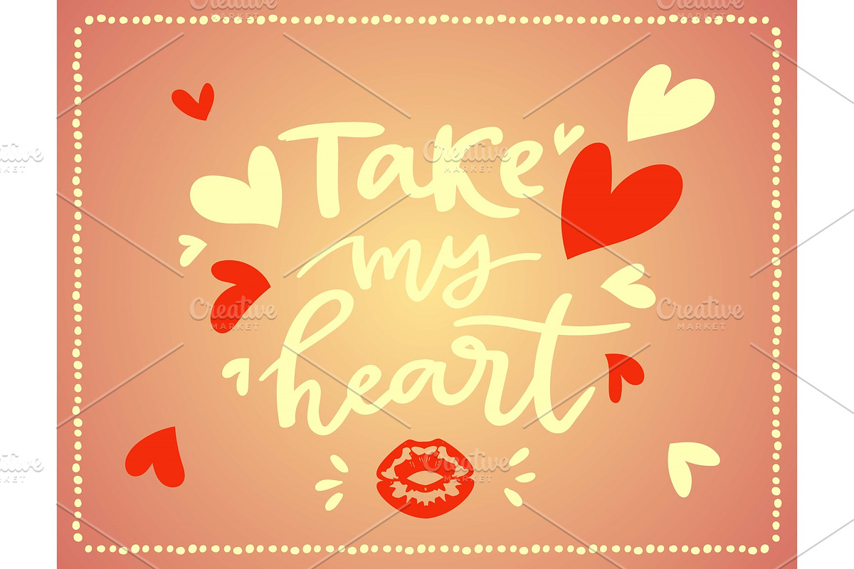 Take my heart hand lettering script in Objects - product preview 8
