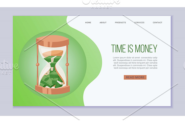 Time is money website vector