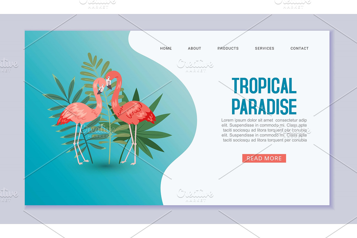 Tropical paradise web banner or in Textures - product preview 8