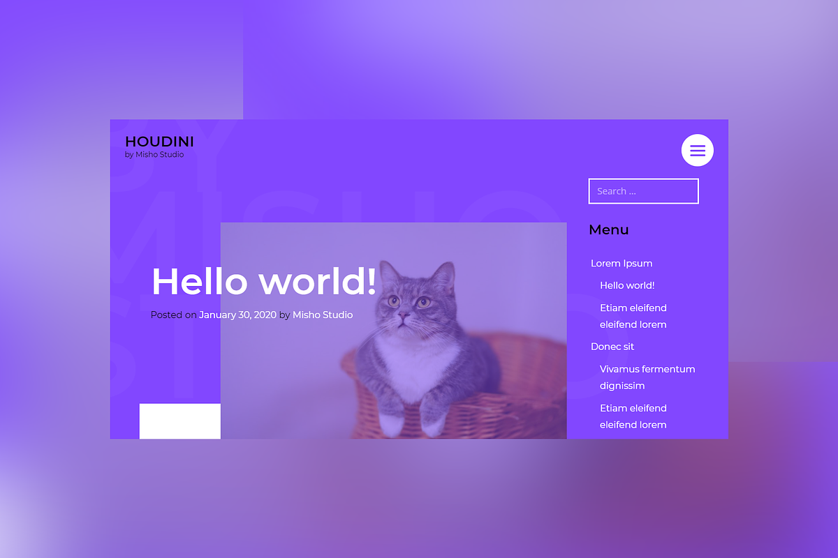 Misho: Houdini in WordPress Blog Themes - product preview 8