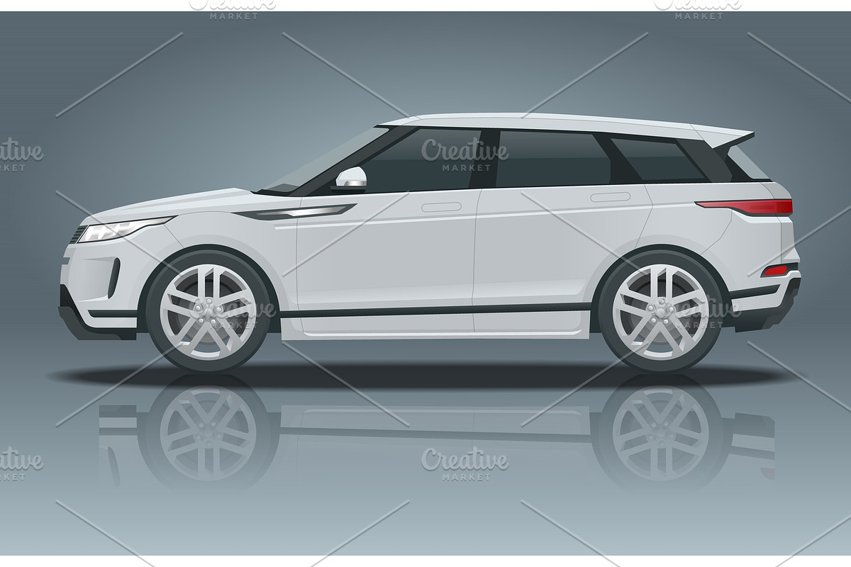 Off-road write car Modern VIP in Illustrations - product preview 8