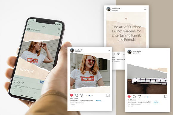 Paper Instagram Puzzle Design in Instagram Templates - product preview 5