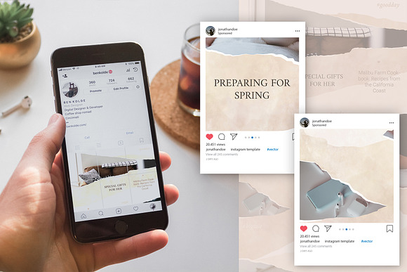 Paper Instagram Puzzle Design in Instagram Templates - product preview 6