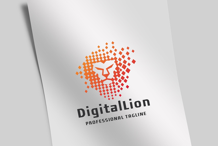Digital Lion Logo in Logo Templates - product preview 8