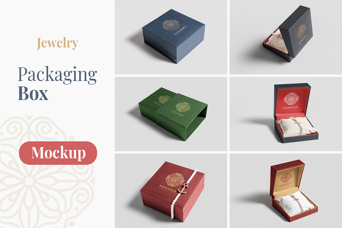 Jewelry Packaging Box Mockups in Product Mockups - product preview 8